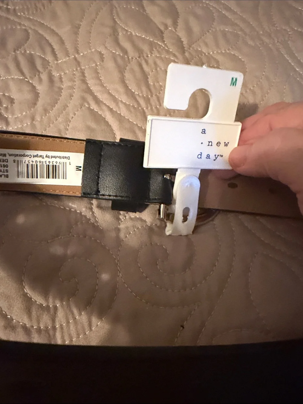 Black Belt with Silver Rounded Buckle (M) NWT!